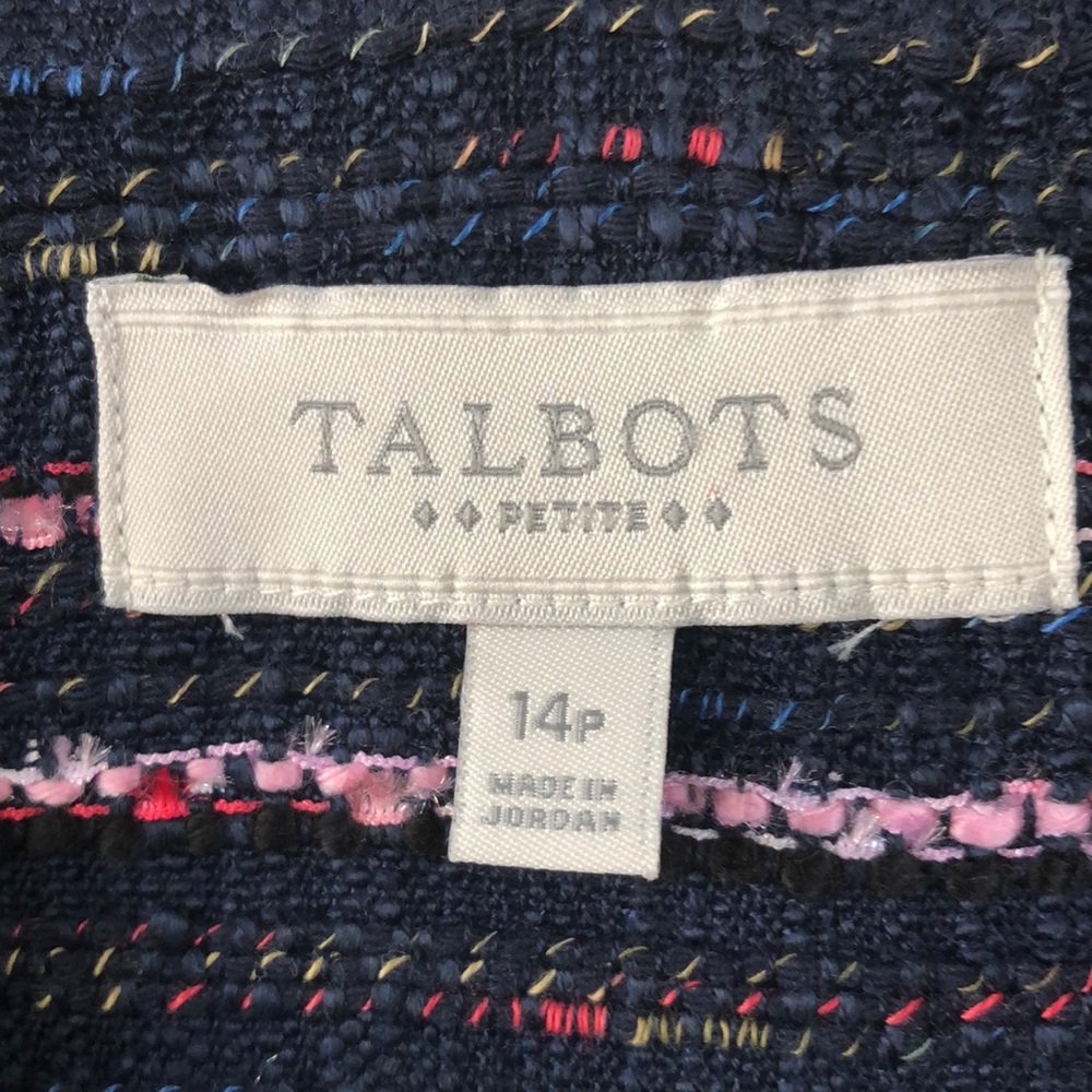 Talbots Navy/Multicolor Jacket - Picture 2 of 5